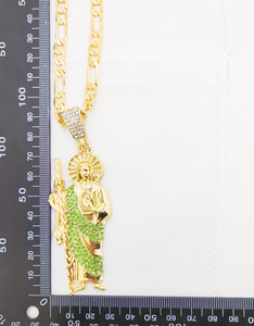 Gold Plated Religious <strong>St</strong> <strong>Jude</strong> Pendant with Diamond Hip Hop Brass Jewelry Accessory for Christian <strong>Gifts</strong> - Product Image 6