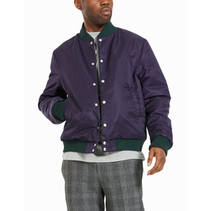Nueva chaqueta de bombardero de color púrpura para invierno, chaqueta de bombardero de alta calidad, chaqueta de invierno hecha a medida para hombre - Product Image 1