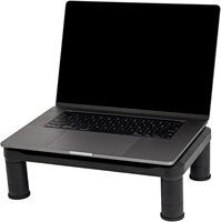 Support de moniteur ergonomique réglable en hauteur, robuste, en plastique, moderne, avec tiroir de rangement pour bureau, école, salle de sport - Usage commercial