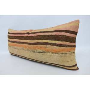 16x36 Inch Luxury Bohemian Beige Striped Wool Pillow Woven <b>Vintage</b> Fluffy Square Accent Cushion <b>Bedding</b> 18x18 Decorative Cushion - Product Image 4