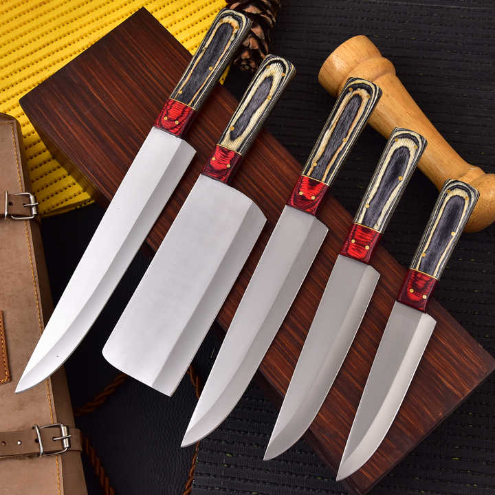 Best Quality 5Piece Kitchen Knife Set High Carbon Damascus Steel