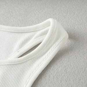 เสื้อกล้ามออกกำลังกายของผู้หญิงเสื้อแขนกุดเสื้อยืดกีฬาแขนกุดออกแบบโลโก้ได้ตามต้องการ - Product Image 6