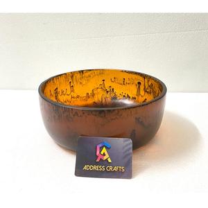 Articles de décoration d'intérieur de luxe, bols en résine ambrée, articles ménagers, bols à fruits en résine poly, sans danger pour les aliments, best-seller, bol en résine - Product Image 1