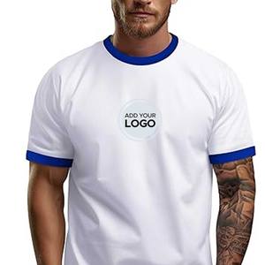 T-shirt Ringer en mélange 50/50 / T-shirts Ringer personnalisés en gros / T-shirt Ringer personnalisé - Product Image 5