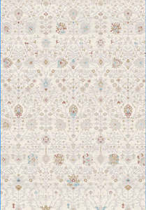 Tapis de salon classique Turkua Home Legacy, motif médaillon traditionnel, tissage point par point + PP, poils de 9 mm, surface au toucher coton - Product Image 4