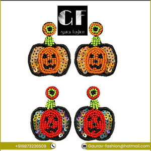 Pendientes de cuentas de Halloween chapados en oro Unisex más vendidos, pendientes geométricos de gota de nuevo diseño para mujeres y niñas, aniversarios - Product Image 2