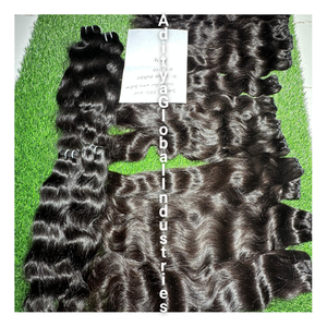 MEJOR PROVEEDOR Y VENDEDOR DE PELO INDIO CON PELO CRUDO 100% ONDULADO NATURAL SIN PROCESAR CON MAQUINA DE CUTÍCULAS ALINEADAS PAQUETES DE TRAMA - Product Image 1