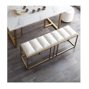 Attractive Design Rectangular Shape <b>Bench</b> With Comfortable Seat <b>Metal</b> Gold Color <b>Bench</b> For Best Selling - Product Image 2