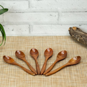 Excellent Quality High Quality Mirror Natural Wooden Modern Luxury Eco-Friendly Dessert <b>Spoon</b> for Party Honey Tea Use Low Price - Product Image 1