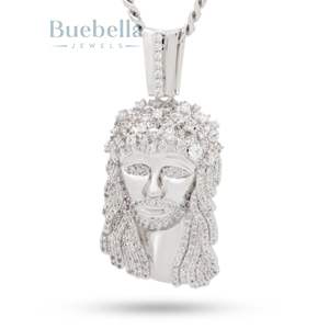 Hip Hop Iced Out Plata de Ley 925 Notorious B.I.G. 14K Chapado en oro Diamante Moissanite Jesus Fine Pendant Jewelry - Product Image 4