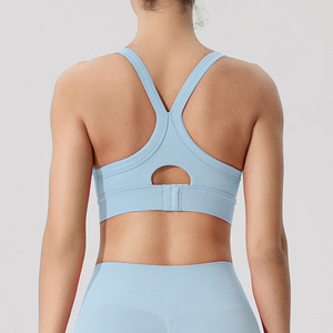 Venta caliente ajustable ligero alto soporte cruzado espalda Sujetador deportivo sin costuras para gimnasio ejercicio Yoga-transpirable de talla grande - Product Image 2