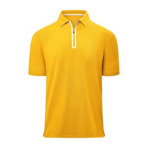 Polos deportivos de golf de secado rápido de alta calidad con logotipo personalizado, polos de hombre de secado rápido transpirables de algodón 100% con media cremallera - Product Image 1