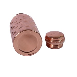 Haute vente cuivre diamant martelé bouteille d'eau 17 oz étanche cadeaux occasionnels pour anniversaire de noël anniversaire - Product Image 3