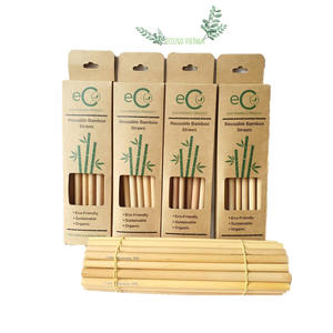 100% COUVERCLES EN BAMBOU NATUREL AVEC TROU DE PAILLE/PAILLES DE BAMBOU/PAILLE DE BAMBOU LOGO PERSONNALISÉ BIODÉGRADABLE FABRIQUÉ AU VIETNAM - Product Image 1