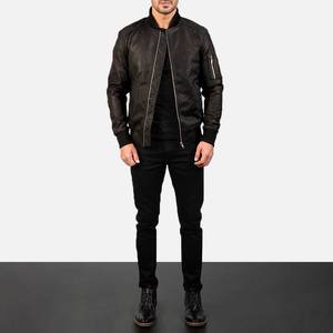 Chaqueta de cuero de moda para hombre 2025, prendas de vestir exteriores de cuero genuino Premium, ropa de calle de moda estilo motorista OEM, venta al por mayor - Product Image 2