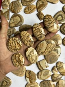 Cabochons de jaspe d'image naturelle faits à la main mélangent forme et taille pierres précieuses polies à la main pour la fabrication de bijoux - Product Image 2