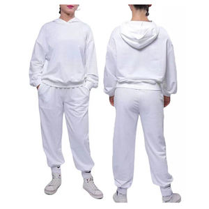 Custom Heavyweight 600GSM Algodón Fleece Baggy Sudadera con capucha y pantalones de chándal Conjunto Hombres Chándal en blanco de gran tamaño Chándales Hombres - Product Image 4
