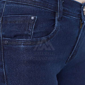 Jeans personnalisés de haute qualité pour femmes pour l'été nouveau Design couleur unie respirant et confortable tissu en coton devant plat - Product Image 6
