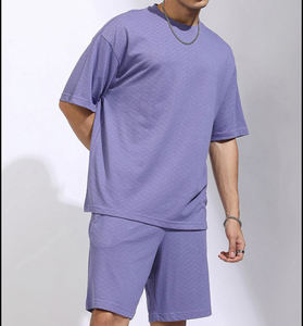 Summer Wear Ensembles jumeaux personnalisés pour hommes T-Shirt Shorts 2 pièces en coton Ensembles d'été pour hommes Ensemble pour hommes - Product Image 2