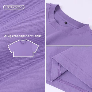 T-shirt décontracté d'été personnalisé en coton et fibre de bambou, col rond, manches courtes, pour femme, anti-rétrécissement, avec impression photo ou logo DIY - Product Image 4