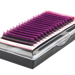 Cinta de pegamento personalizada bandejas de extensiones de pestañas de colores de dos tonos ligeros suministros de extensiones de pestañas de alta calidad pestañas postizas OEM - Product Image 1