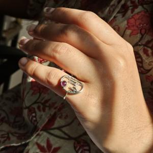 แหวนเงินอเมทิสต์แหวนเงินน้ำหนักเบา - Product Image 2