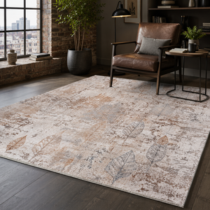 Netline Home Moonlit Stripes Taupe Modern <b>Washable</b> <b>Rug</b> - Product Image 5