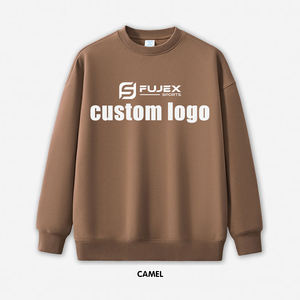 Jersey de manga larga raglán de algodón Retro personalizado sudadera Unisex peso pesado cuello redondo invierno temporada esencial bordado - Product Image 4