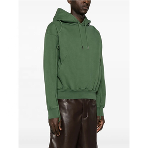 Factory Custom High Quality Heavyweight 100%Cotton Plain <b>Drop</b> Shoulder Washed Fashion Essential Design Cropped hood - Product Image 4