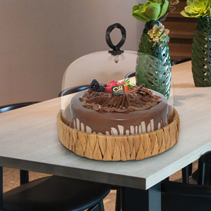 แท่นวางเค้กทำจากแก้วสำหรับงานแต่งงานและงานวันเกิดสำหรับเค้กโดม - Product Image 2