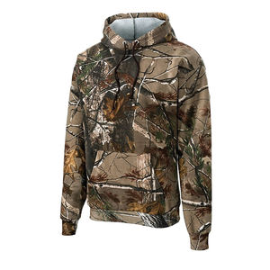 2025 sur mesure solide hiver col montant pêche sweats à capuche bas quantité minimale de commande en gros à manches longues vêtements de chasse pour hommes - Product Image 1