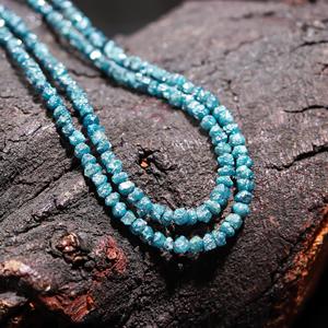 ลูกปัดพลอยเม็ดสีฟ้ารูปทรงไม่เจียระไน/หยาบสำหรับการทำเครื่องประดับแฟชั่น - Product Image 3