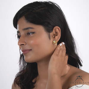 Boucles d'oreilles en argent sterling 925 avec zircon doré, motif cercle de vie, diamant or blanc 14K 18K pour mariage et fiançailles - Product Image 2