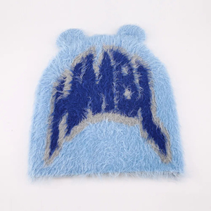 หมวกบีนนี่ผ้าขนแกะยืดได้พร้อมเส้นด้ายฟัซซี่นุ่มและชุดยูนิเซ็กส์สำหรับเดินทางหรือฤดูหนาว - Product Image 5