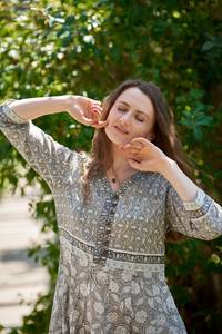 Robe en coton bohème Kiara, imprimée à la main, décontractée d'été, robe de vacances occasionnelle - Product Image 3