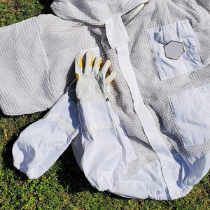 Gants de protection pour apiculteur avec manchette ventilée en maille pour les activités de plein air, gants anti-piqûres pour apiculteurs - Product Image 4