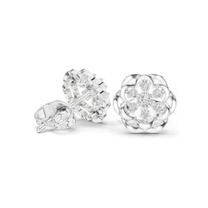 Boucles d'oreilles en diamant de laboratoire pour femmes, 0,176 CT, clarté VVS-VS EF, or 18 carats, 14 carats, 10 carats et argent 925, rose, jaune, blanc - Product Image 2