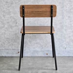 Minimilist Plywood Wood Backrest <b>Dining</b> <b>Chair</b> with Steel Frame and Electrostatic Painted Finish GCF195 - Product Image 6
