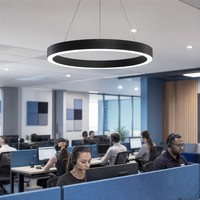 Luminaire suspendu pour centre d'appels, luminaires suspendus LED, 1000 mm, luminaire suspendu au plafond, zone d'opérateur sans joint