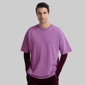 Camisetas de Verano de Alta Calidad para Hombre, Tallas Grandes, Algodón Grueso, Lavado Ácido, Estilo Vintage Unisex, Corte Holgado, Manga Corta, Ropa Urbana - Product Image 5