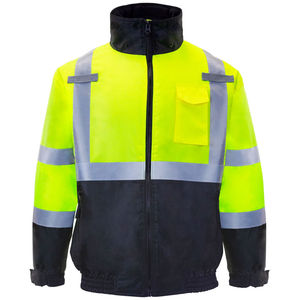 Chaqueta DE SEGURIDAD reflectante de alta visibilidad para hombre reflectante al por mayor, ropa de trabajo de seguridad para hombre, chaqueta de construcción reflectante con capucha - Product Image 1