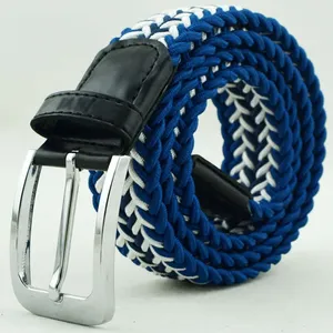 Wholesale INJAE VINA GOLF Casual Multicolored Braided <b>Elastic</b> Stretch Heat-Transfer Printed Golf <b>Belt</b> High Quality Alloy PU - Product Image 2