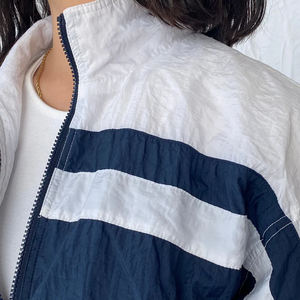 Hot Selling Custom Logo Thin Knitted Windbreaker Jacket Men Women Stand Factory Direct Plus Size XL Nylon Pocket Button Autumn - Product Image 4