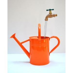 Bidon d'eau en métal léger décoratif de style vintage à la mode pour le jardinage sur balcon avec bec lisse et poignées ergonomiques - Product Image 1