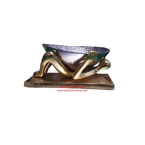 Vajilla de cocina, cuencos de aluminio para servir frutas, cuencos de Metal hechos a mano, tazón chapado en oro - Product Image 4