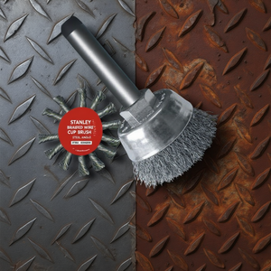 Brosse en fil métallique tressé Stanley pour meuleuses d'angle en acier - Product Image 3