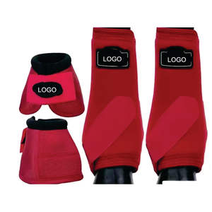 Bottes de cheval en néoprène de tendon de course de sangle croisée réglable de Offre Spéciale avant et arrière pour des produits de soin de cheval - Product Image 1