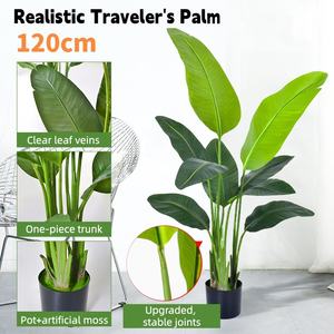 Árbol Bonsái Artificial de <span class=keywords><strong>Ravenala</strong></span> para Interiores, Plástico Ecológico, Reciclable, Duradero, Resistente a los Rayos UV, para Acción de Gracias, Navidad, Año Nuevo - Product Image 5