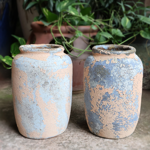 Pots «Atlantis» en argile céramique 100% faits à la main pour la décoration de jardin extérieur fabriqués en usine émaillés pour les plantes et les fleurs domestiques - Product Image 3