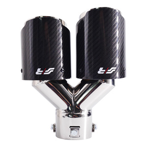 Double borne de connexion ID 66 mm ronde décalée en carbone et acier - Product Image 2